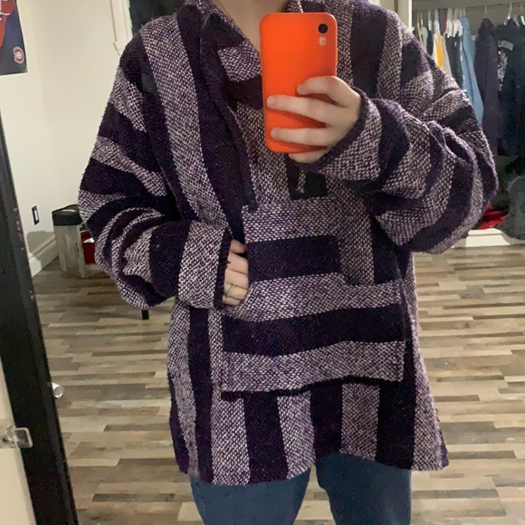 purple and lavender mexican baja hoodie - Picture 4 of 4